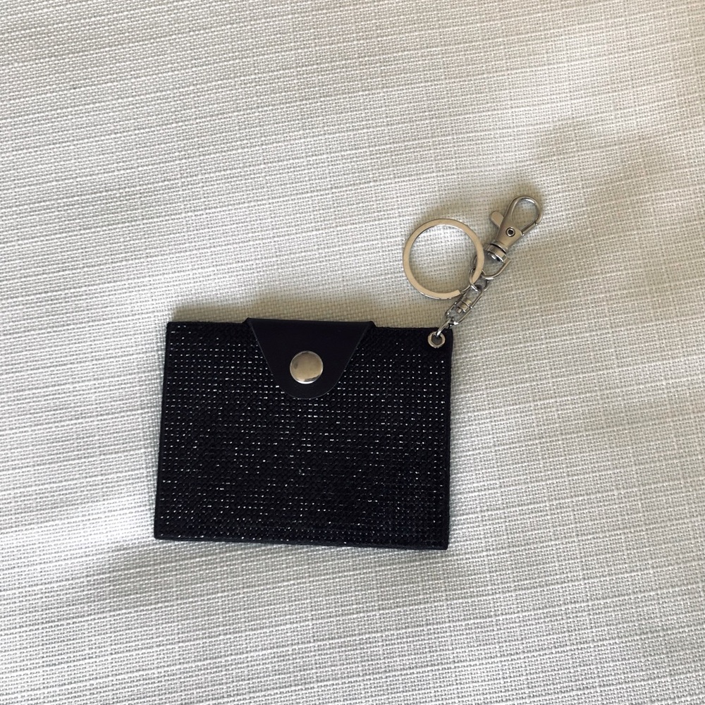Rhinestone Studded Card Holder Key Chain Bag Charm